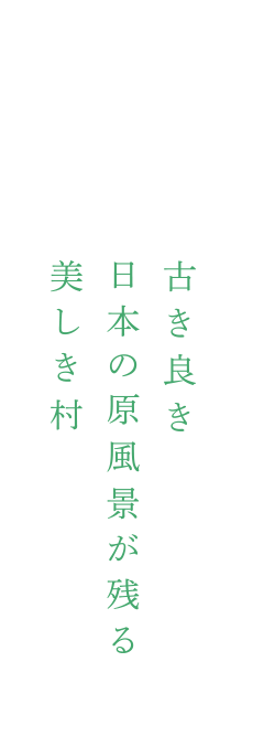 古き良き日本の風景が残る美しき村